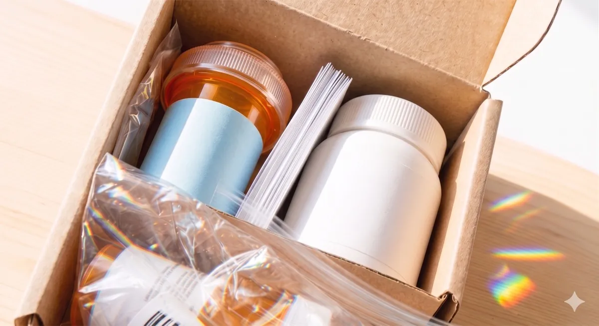 Pharmacy prescription delivery handoff